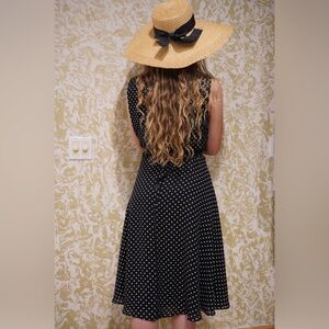 Vintage Pretty Woman Derby Inspired Belted Polka Dot Dress — 90’s does 1950’s